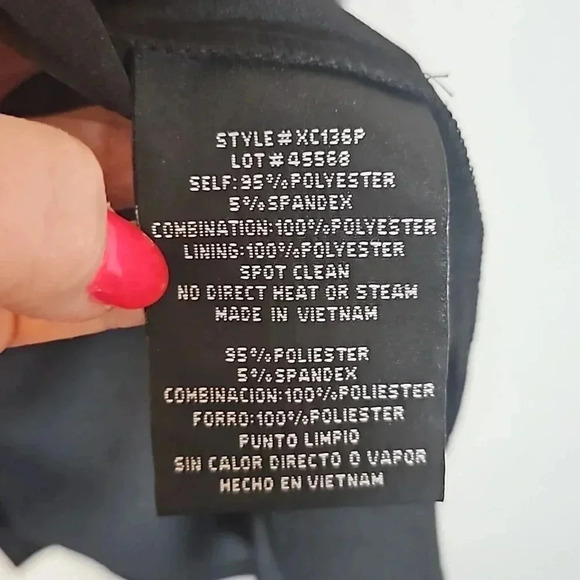 NWOT X by XSCAPE Capelet Sheath Dress Bead Embellished Black Size 16P - Picture 8 of 8